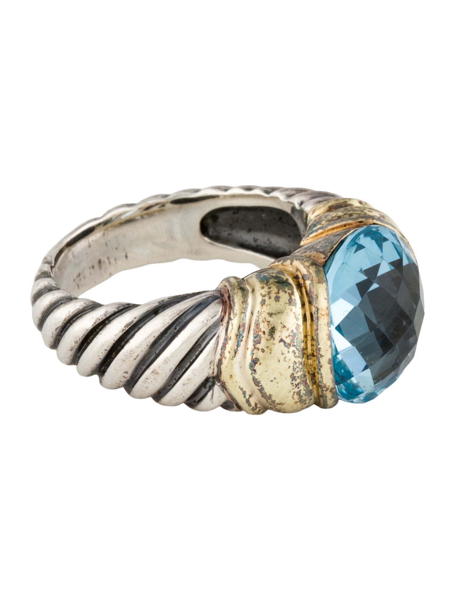 David Yurman Topaz Cable Cocktail Ring