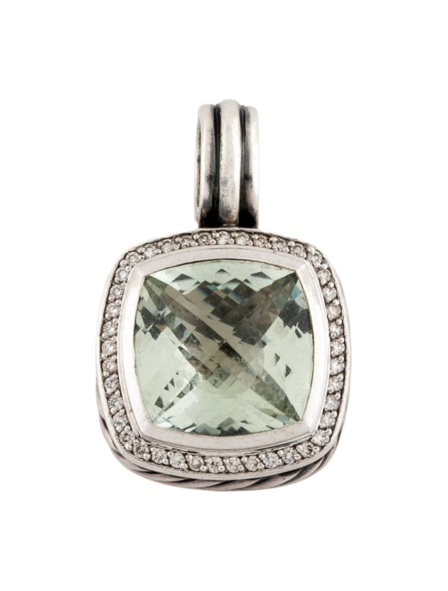 David Yurman Prasiolite & Diamond Albion Pendant