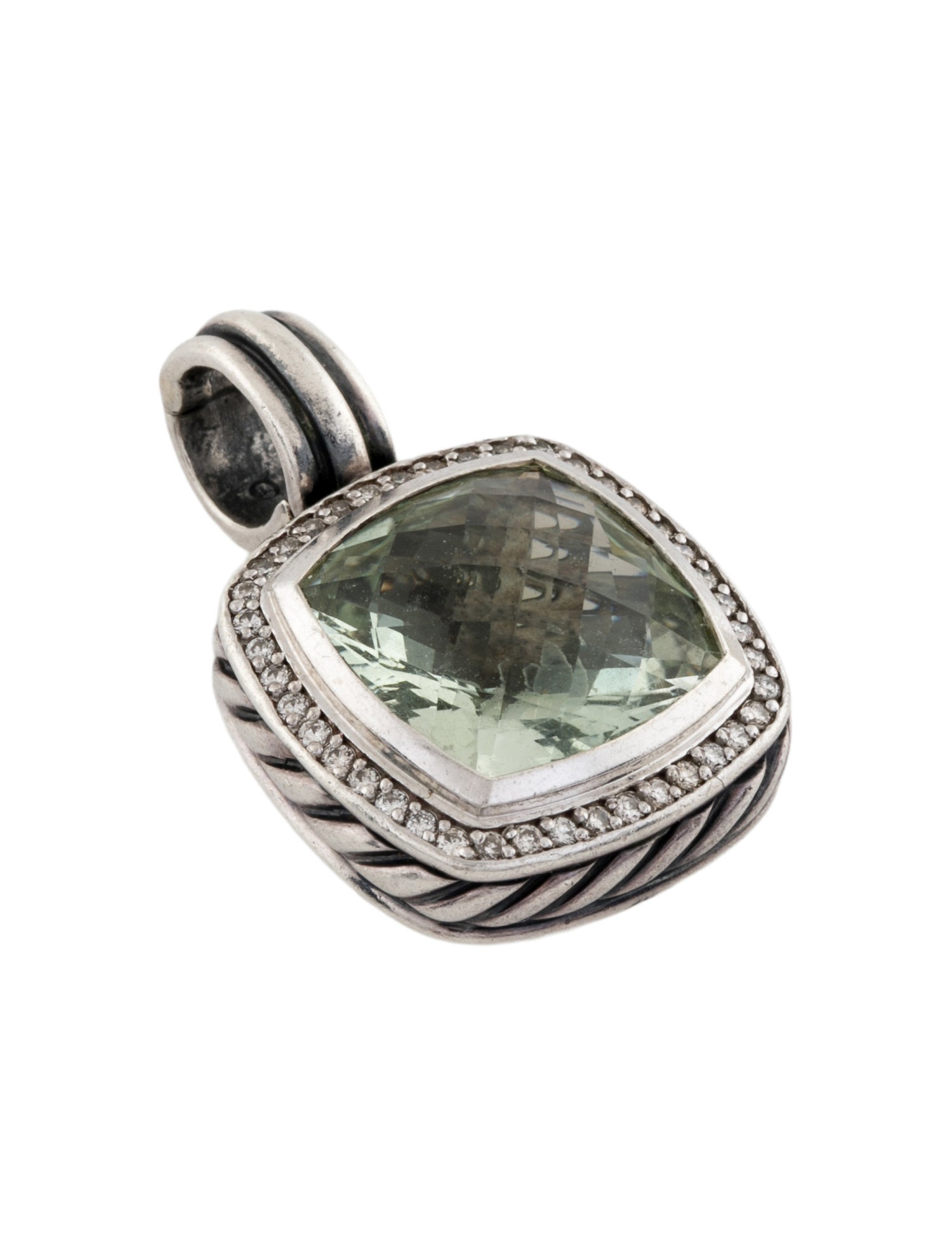 David Yurman Prasiolite & Diamond Albion Pendant