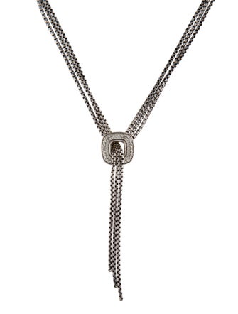 David Yurman Diamond Waterfall Lariat Necklace