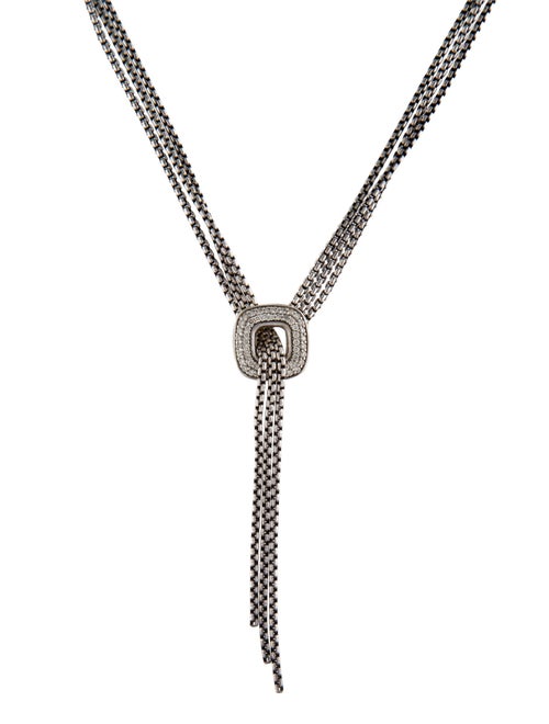 David Yurman Diamond Waterfall Lariat Necklace