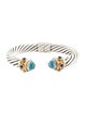 David Yurman Topaz & Iolite Renaissance Hinged Cuff Bracelet