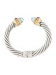 David Yurman Topaz & Iolite Renaissance Hinged Cuff Bracelet