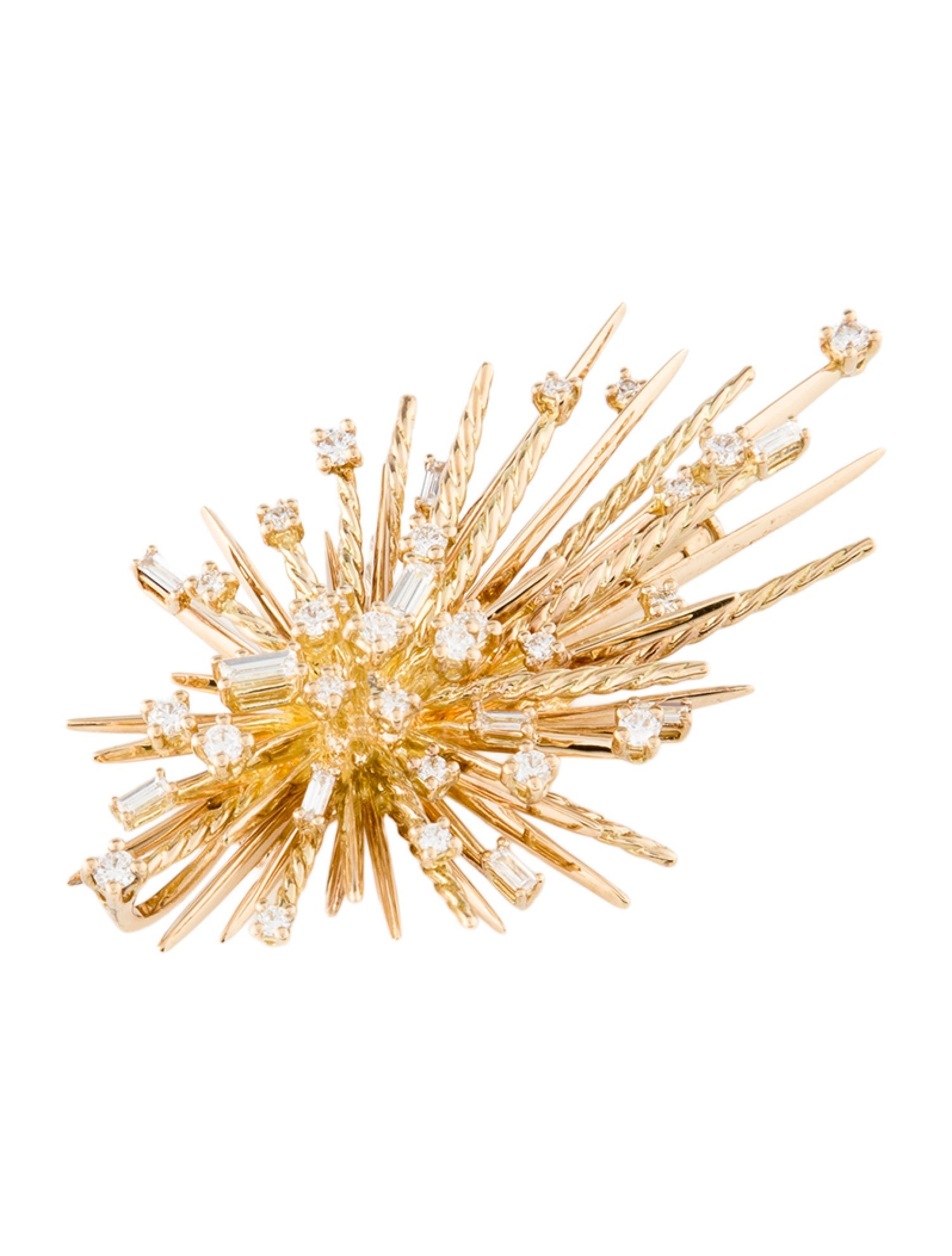 David Yurman 18K Diamond Supernova Spray Pendant Brooch