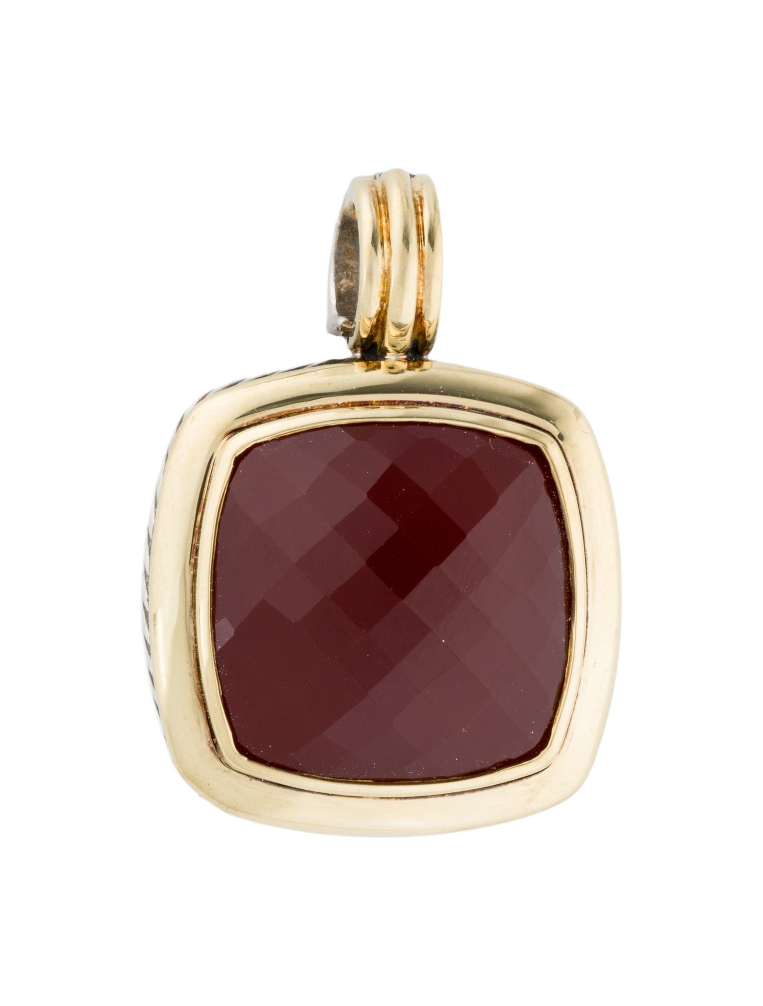 David Yurman Carnelian Albion Enhancer Pendant