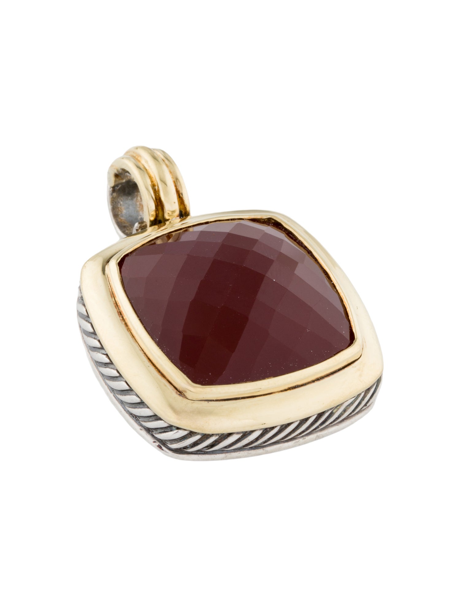David Yurman Carnelian Albion Enhancer Pendant