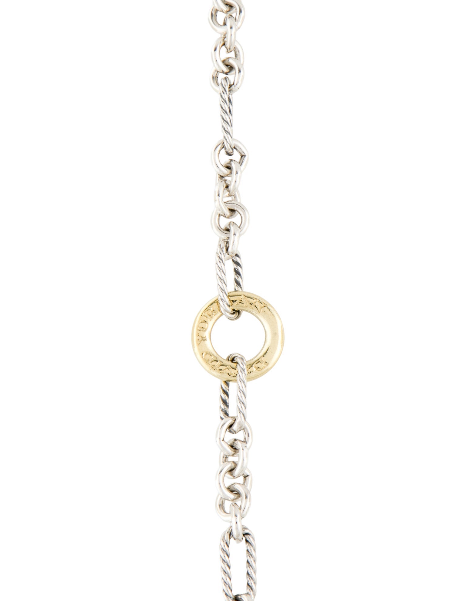 David Yurman Two-Tone Cable Classics Figaro Necklace
