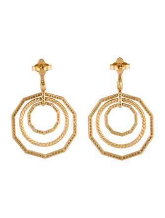 David Yurman 18K 2.71ctw Diamond Stax Door Knocker Drop Earrings