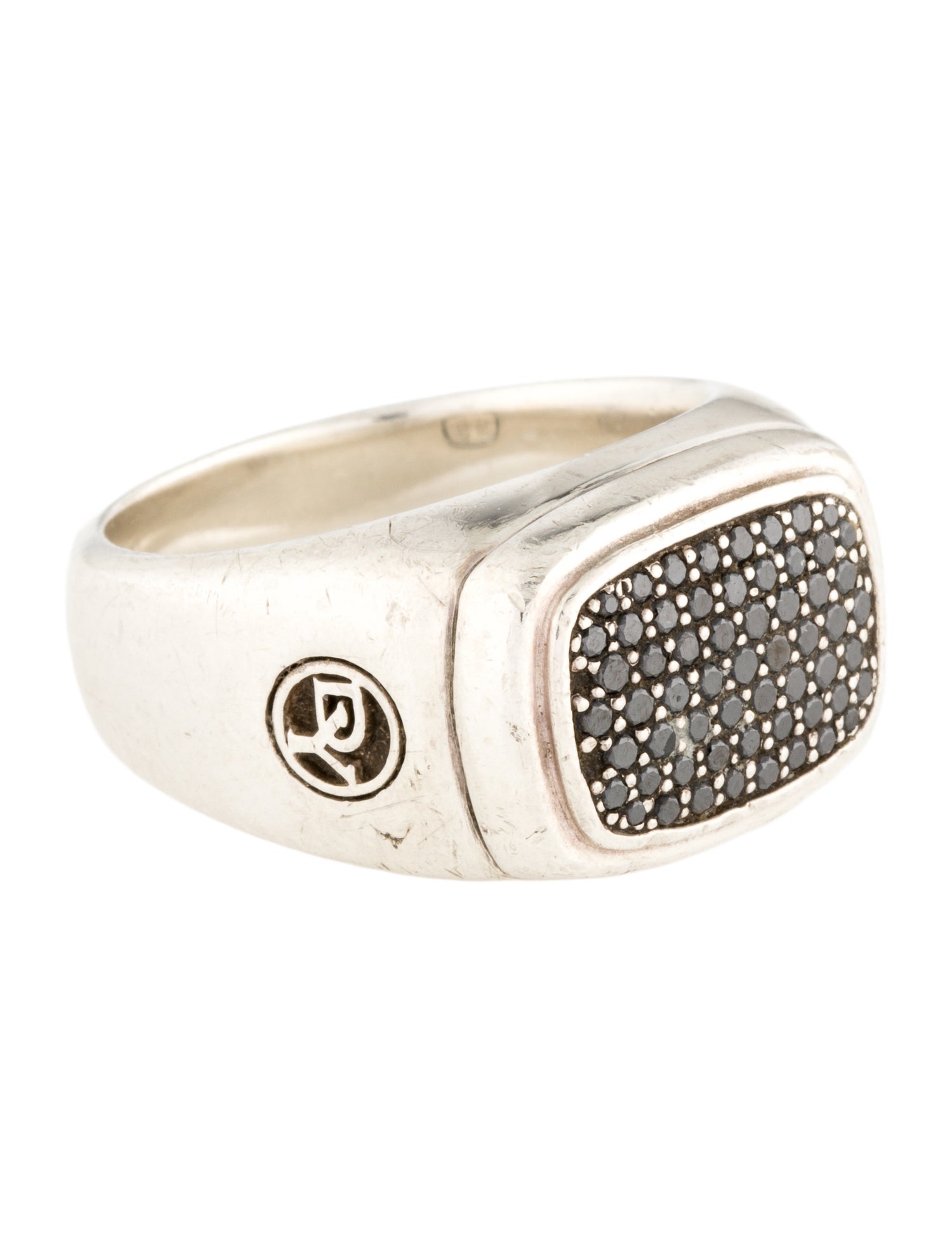 David Yurman Diamond Streamline Signet Ring