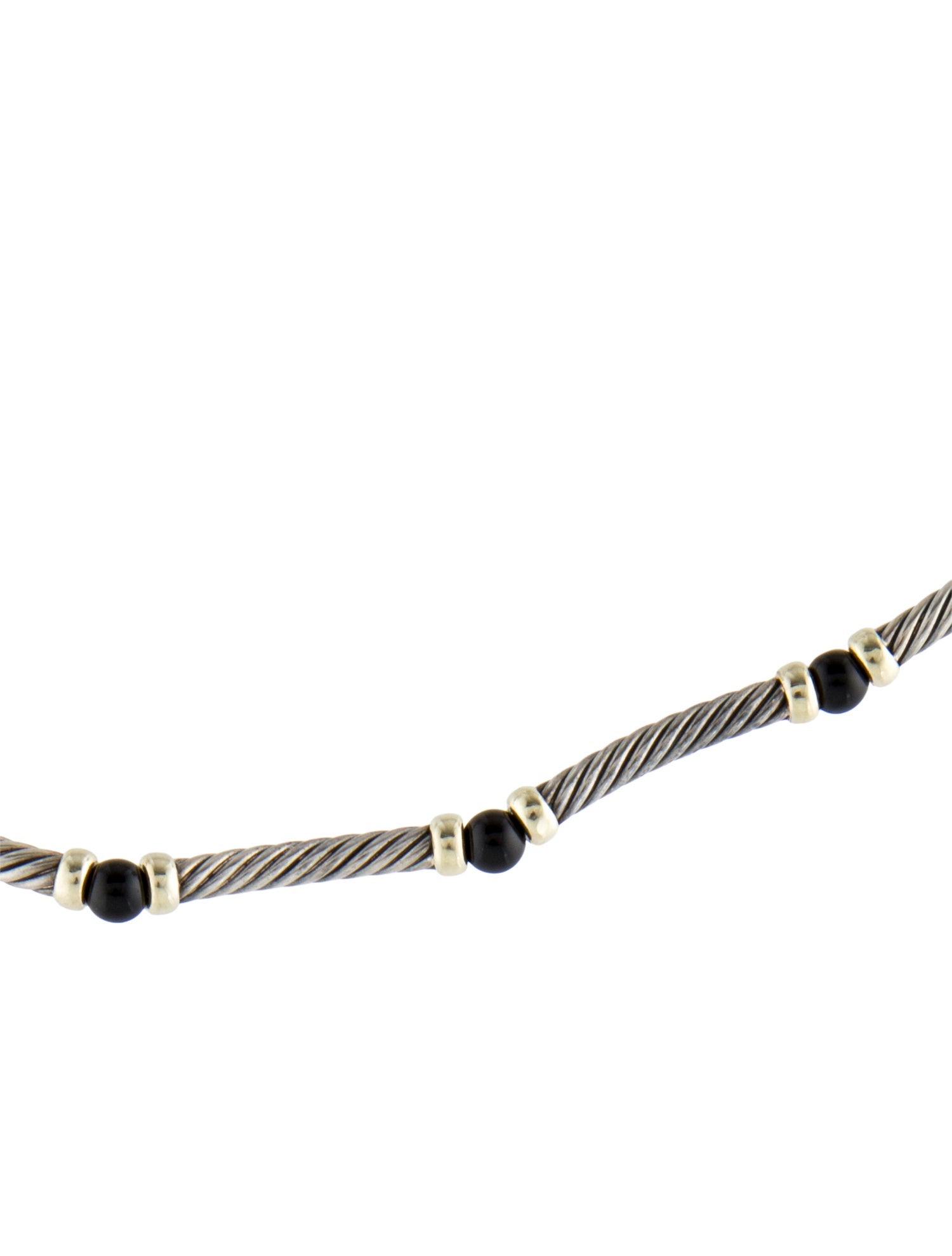 David Yurman Onyx Cable Collar Necklace