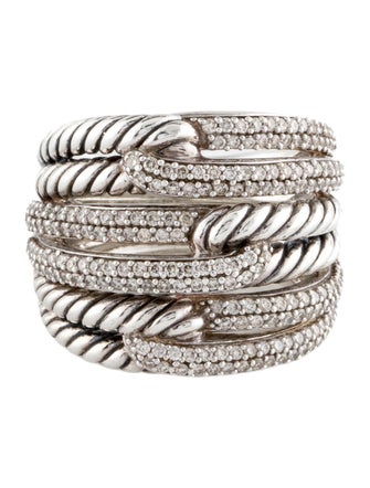 David Yurman Diamond Labyrinth Three Loop Ring