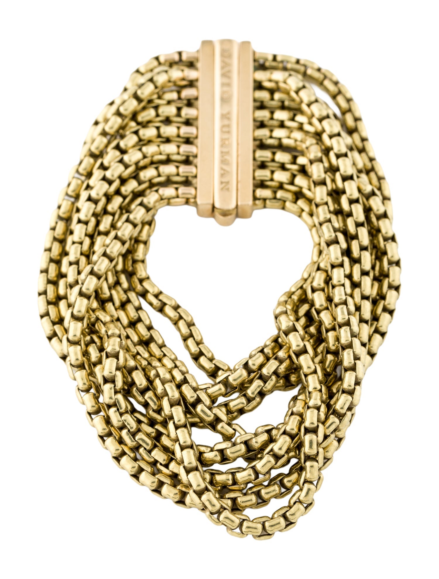 David Yurman 18K Box Chain Eight Row Bracelet
