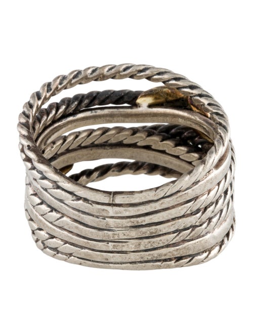 David Yurman Two-Tone Double X Crossover Ring