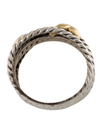 David Yurman Two-Tone Double X Crossover Ring