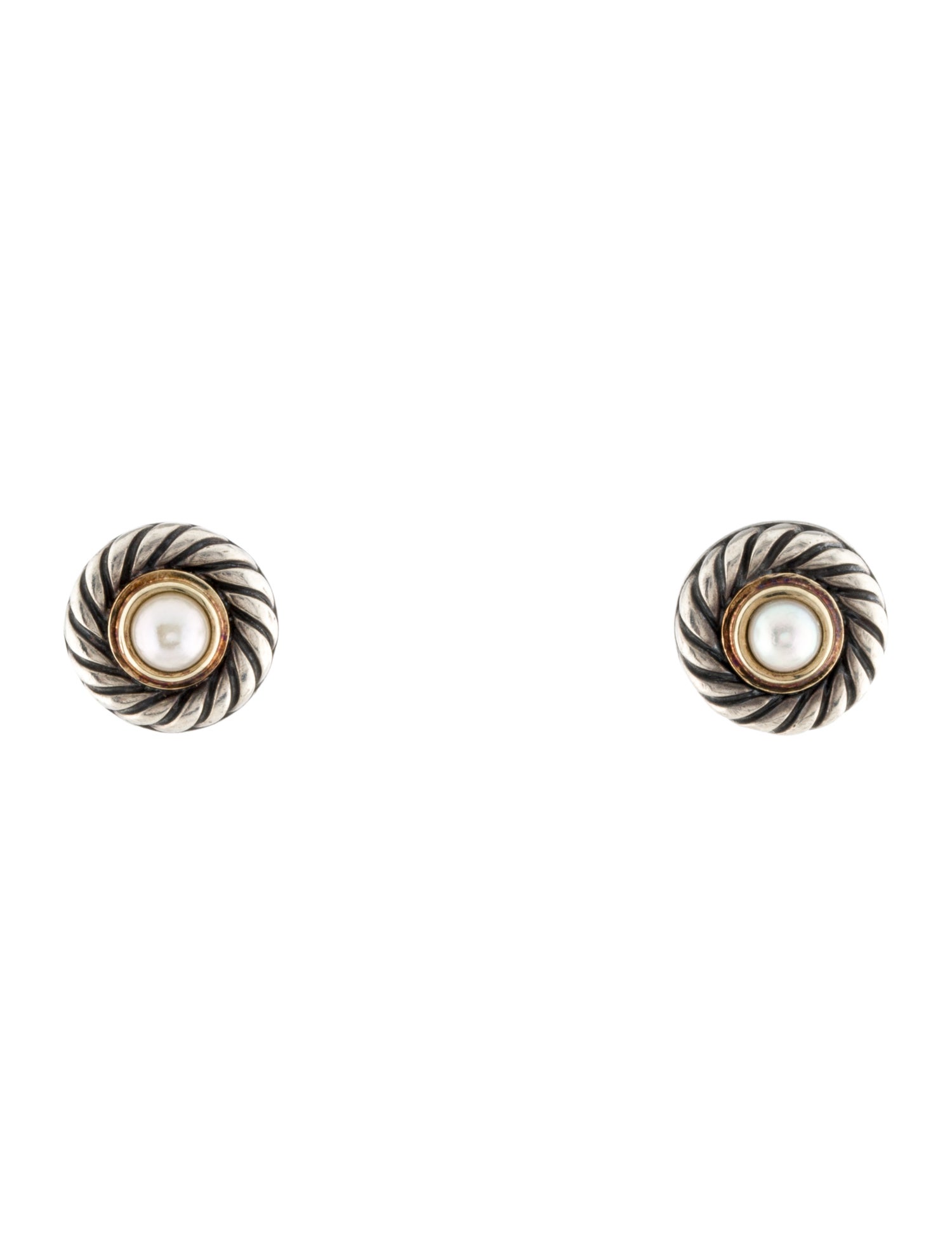 David Yurman Pearl Cookie Classic Studs