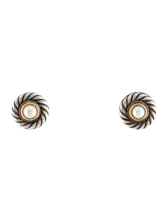 David Yurman Pearl Cookie Classic Studs