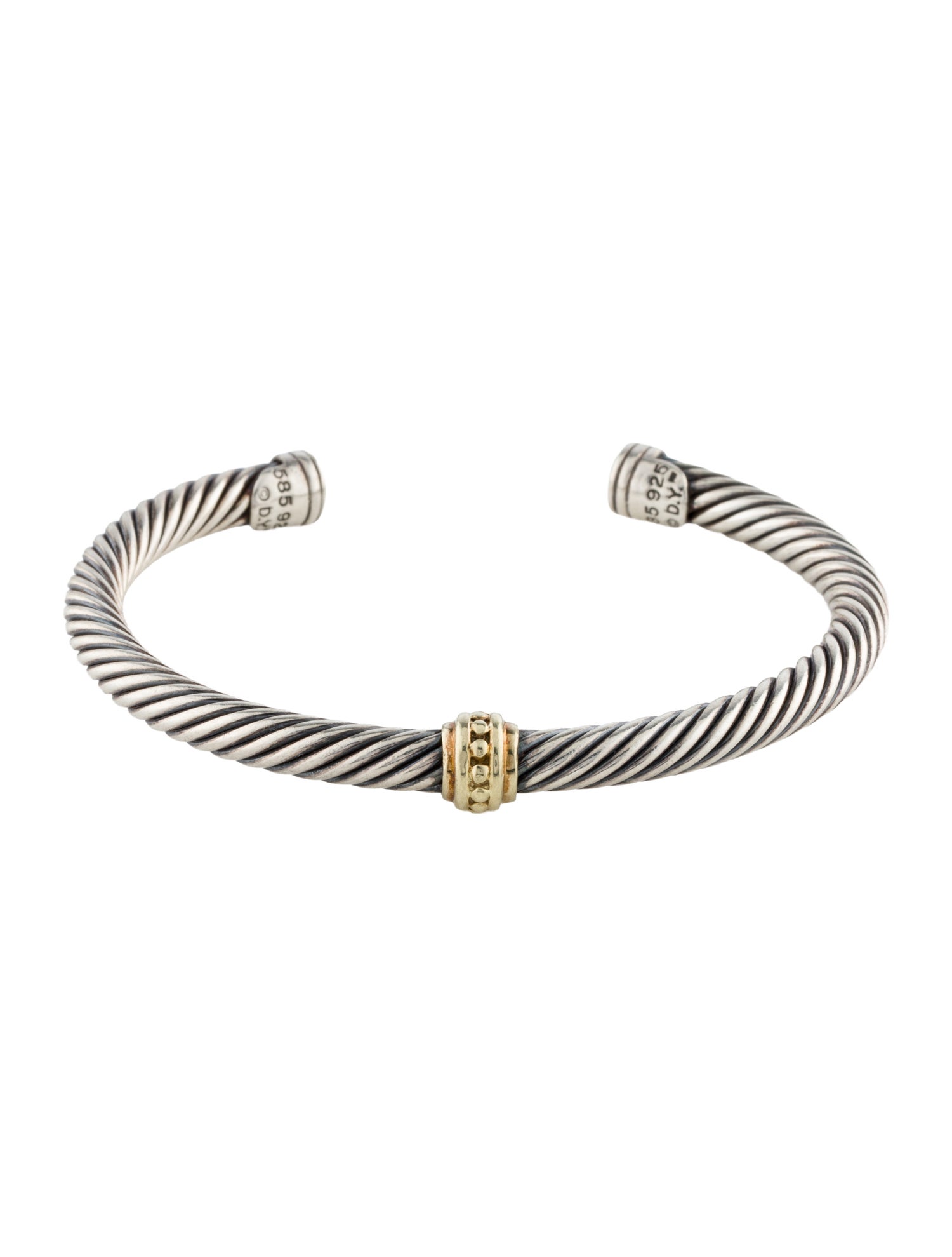 David Yurman Two-Tone Station Cuff Bracelet