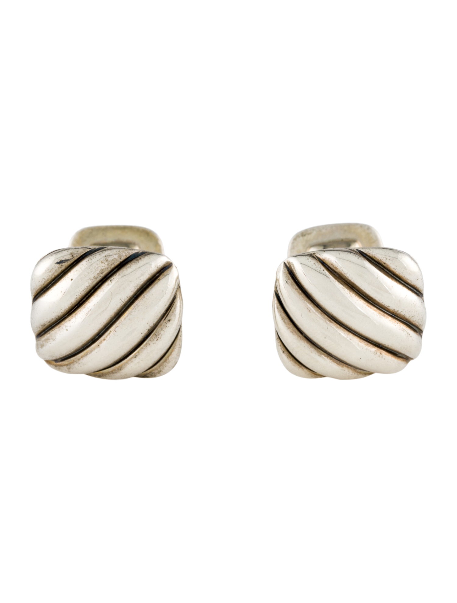 David Yurman Sculpted Cable Cushion Cufflinks