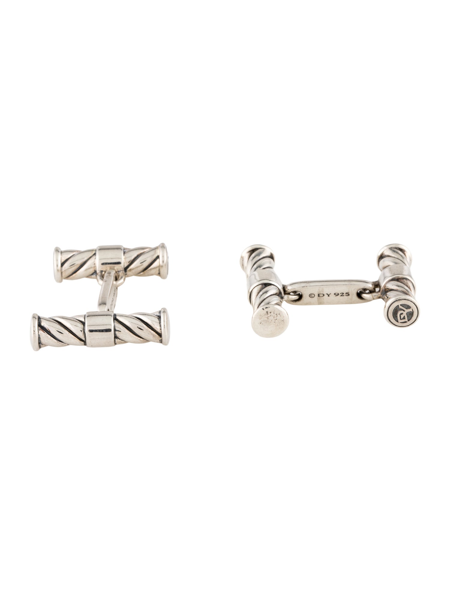 David Yurman Sculpted Cable Elongated Cufflinks