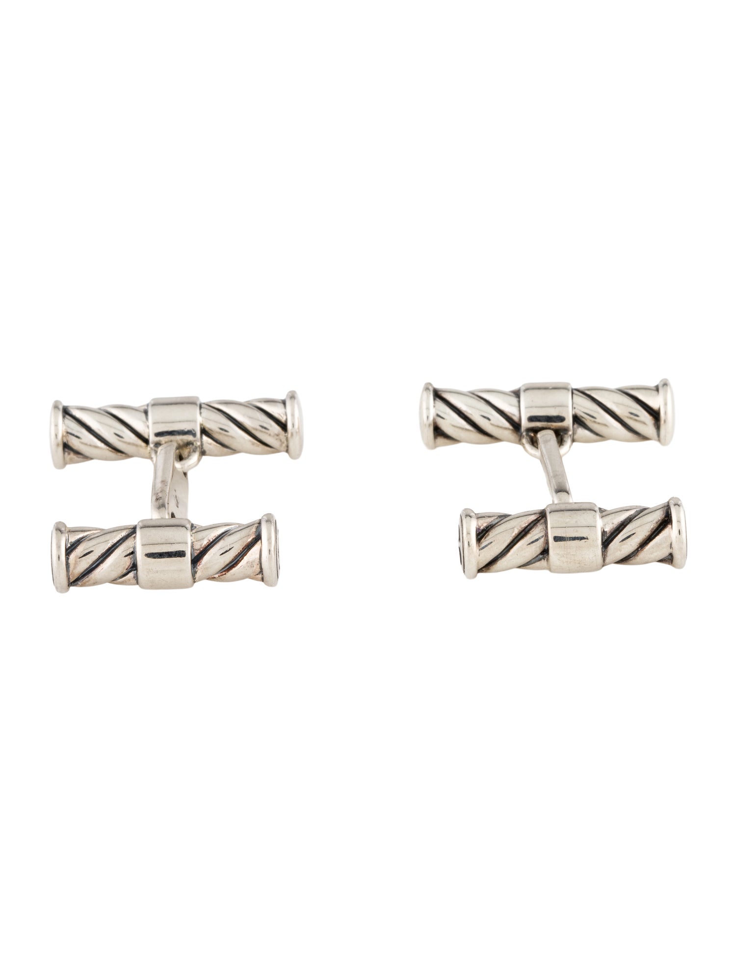 David Yurman Sculpted Cable Elongated Cufflinks