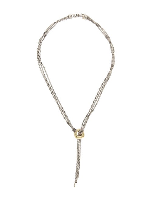 David Yurman Two-Tone Tassel Lavalier Necklace