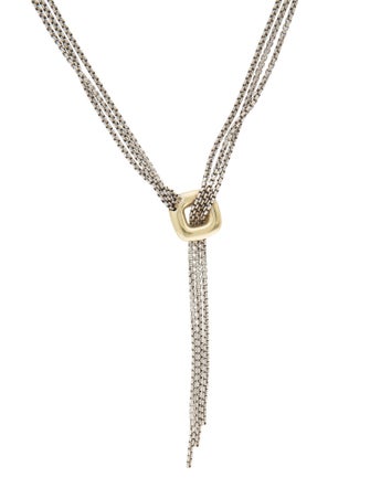 David Yurman Two-Tone Tassel Lavalier Necklace