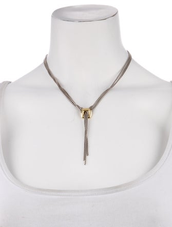 David Yurman Two-Tone Tassel Lavalier Necklace