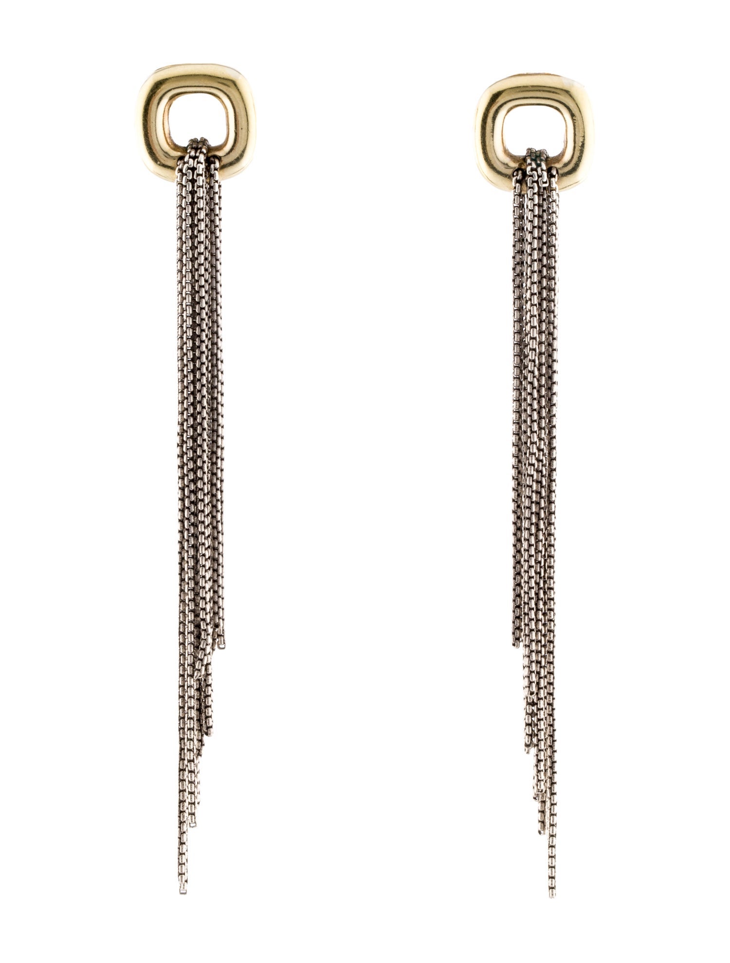 David Yurman Two-Tone Tassel Drop Earrings