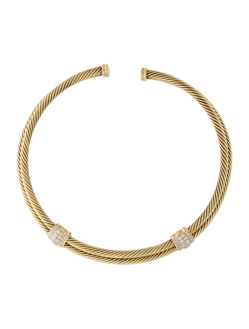 David Yurman 14K 1.36ctw Diamond Collar Necklace