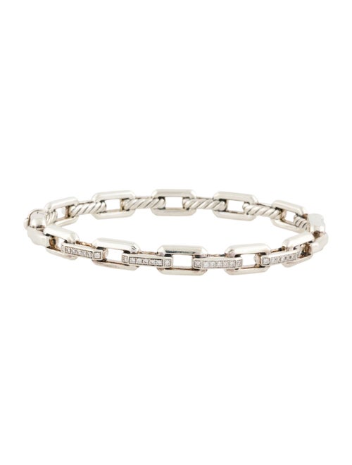 David Yurman Diamond Stax Link Bangle Bracelet