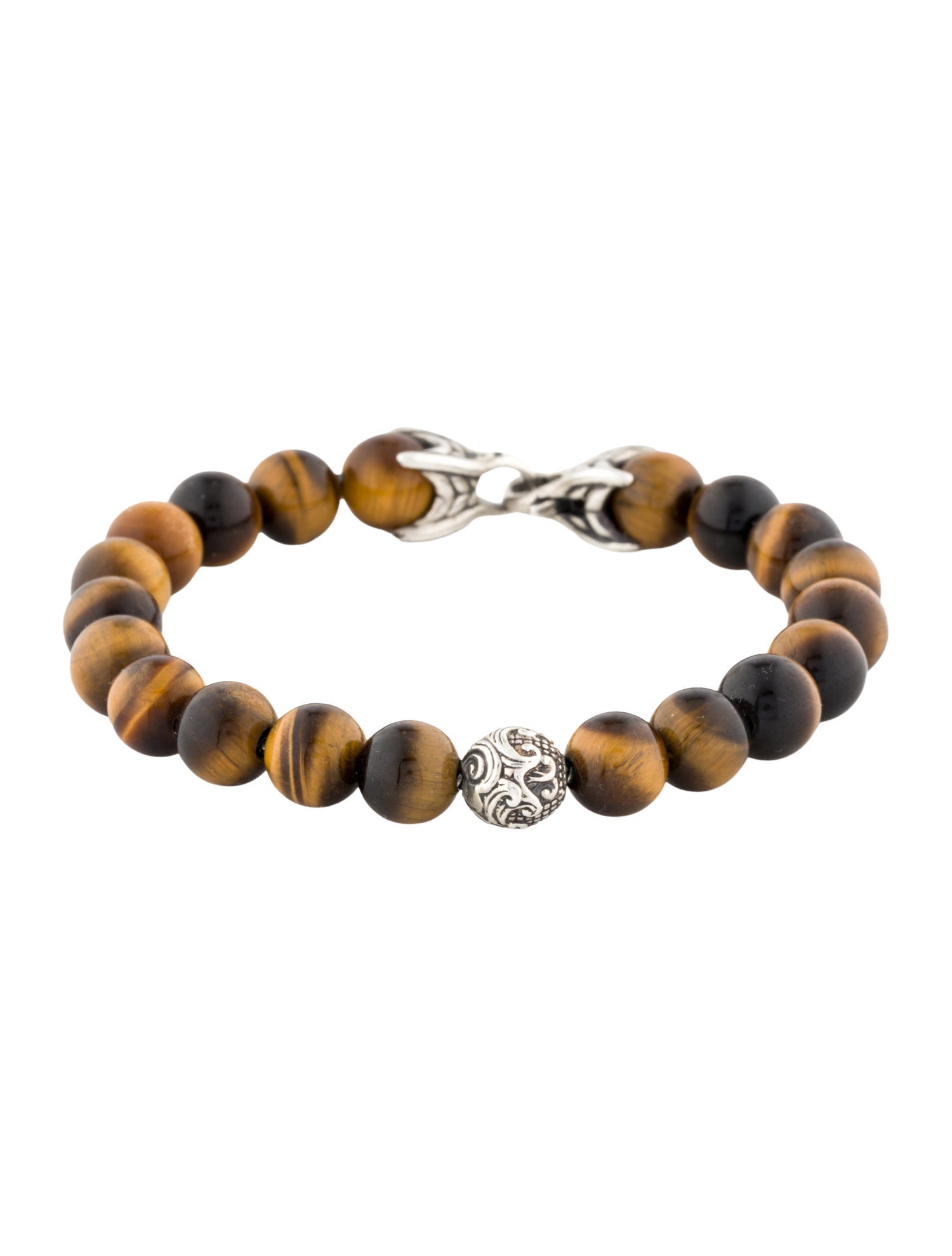 David Yurman Tiger's Eye Quartz Bead Bracelet