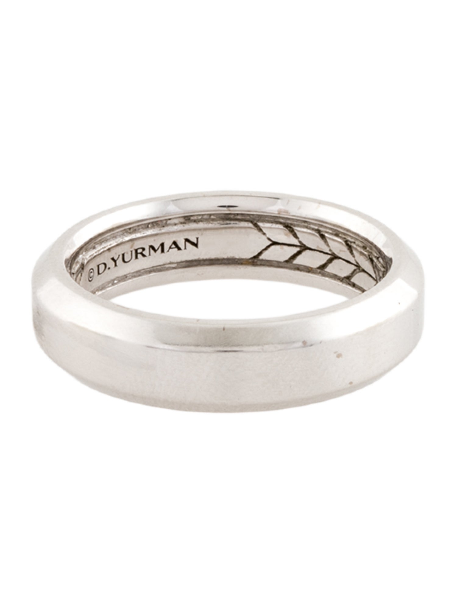 David Yurman 18K Beveled Band Ring