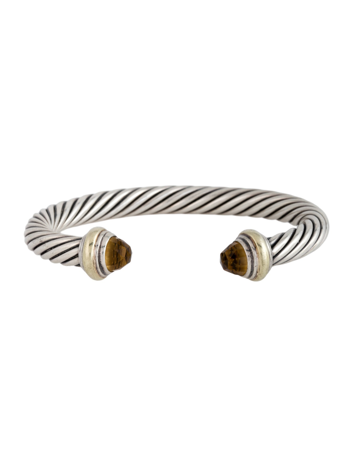 David Yurman Two-Tone Citrine Classic Cable Cuff