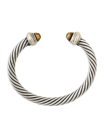 David Yurman Two-Tone Citrine Classic Cable Cuff