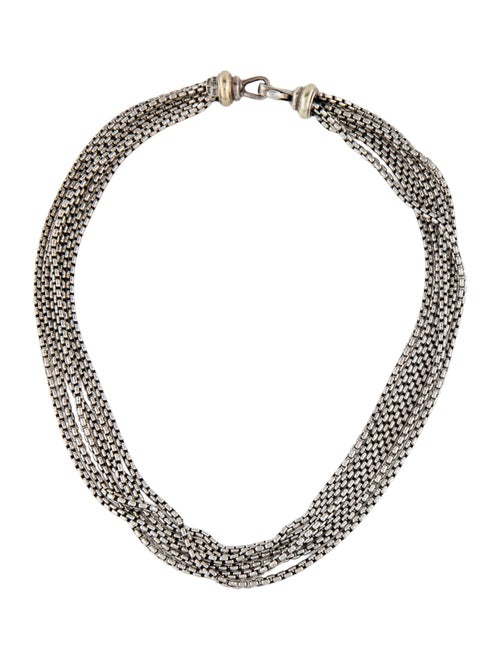 David Yurman Two-Tone Multistrand Box Chain Necklace