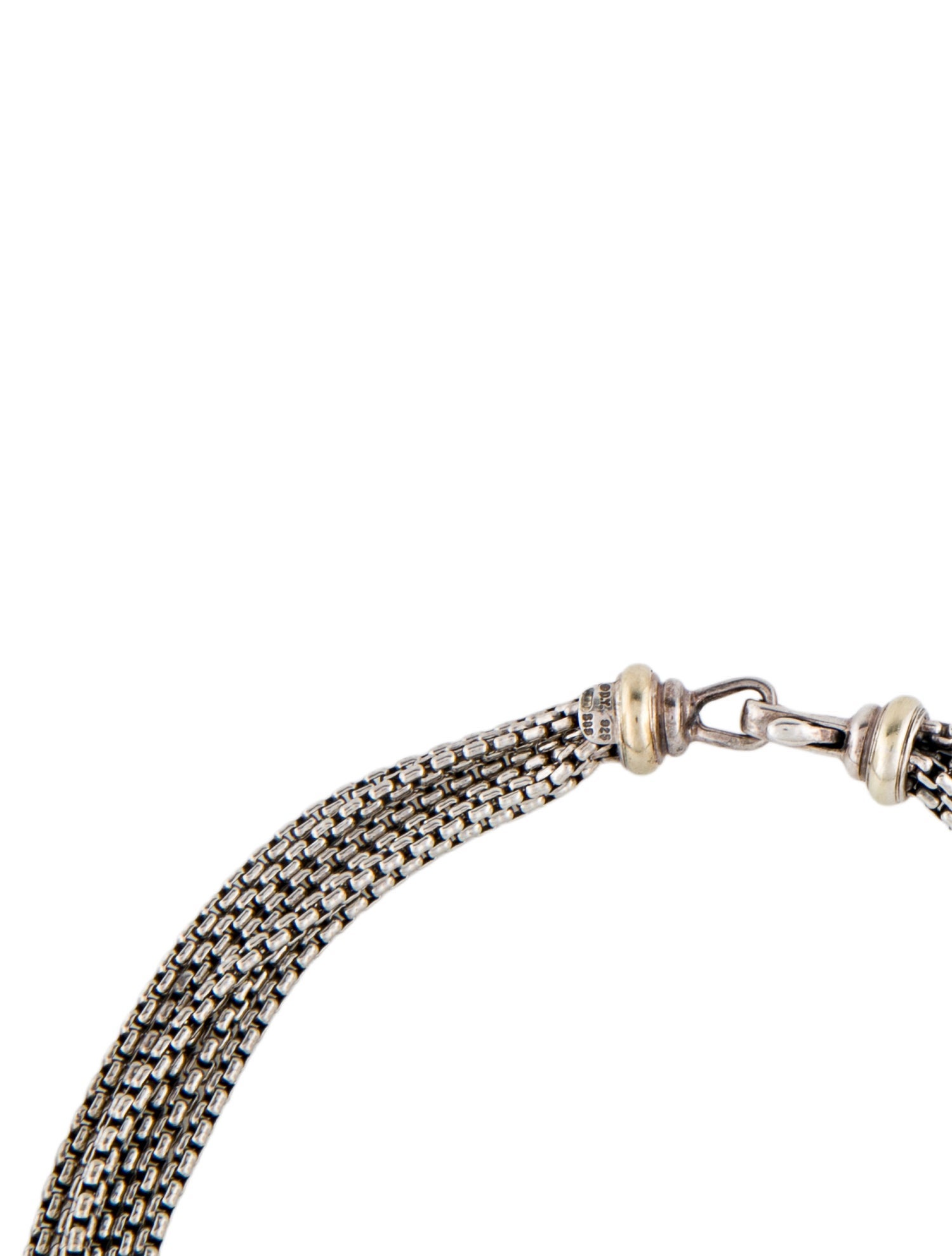 David Yurman Two-Tone Multistrand Box Chain Necklace