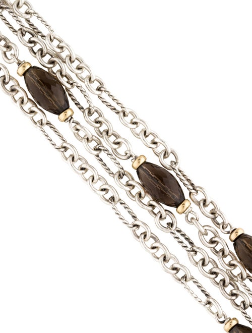 David Yurman Smoky Quartz Figaro Multi Row Bracelet