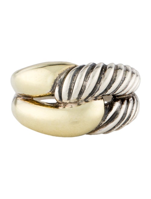 David Yurman Two-Tone Labyrinth Single Loop Ring