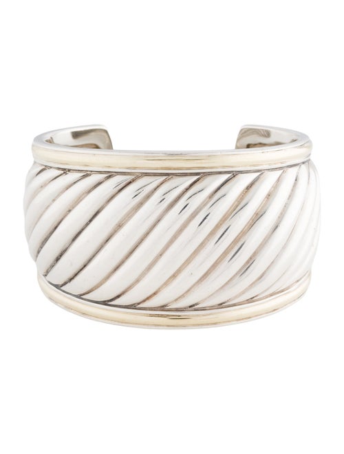 David Yurman Two Tone Large Cuff Bracelet