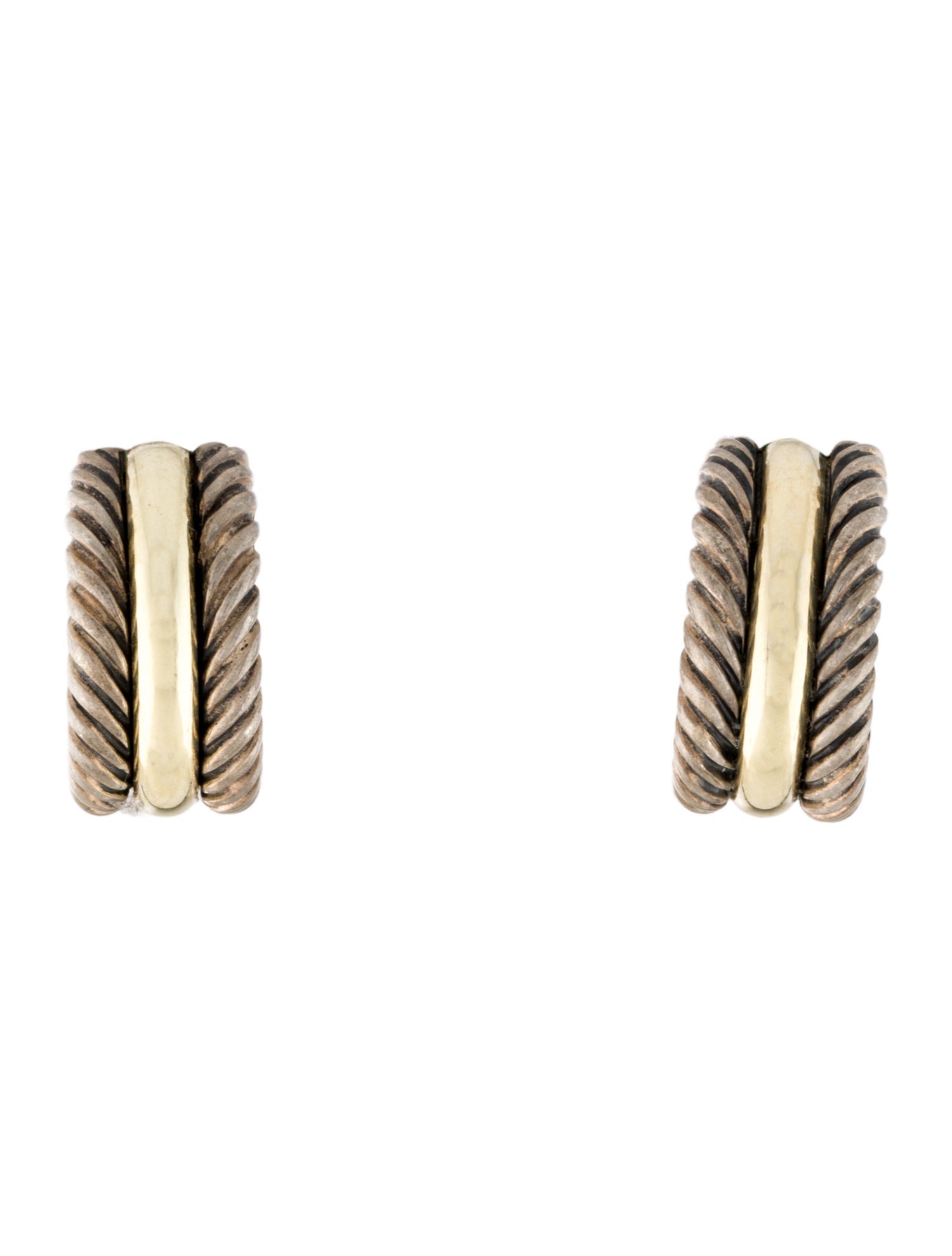 David Yurman Two-Tone Cable Huggies