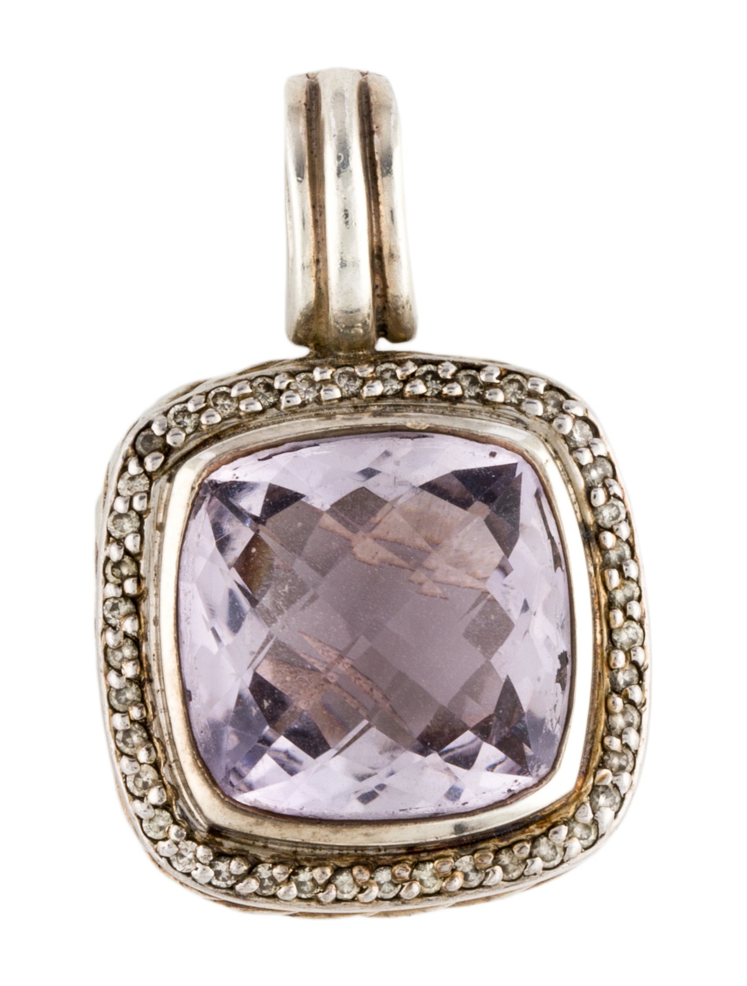 David Yurman Amethyst & Diamond Albion Pendant