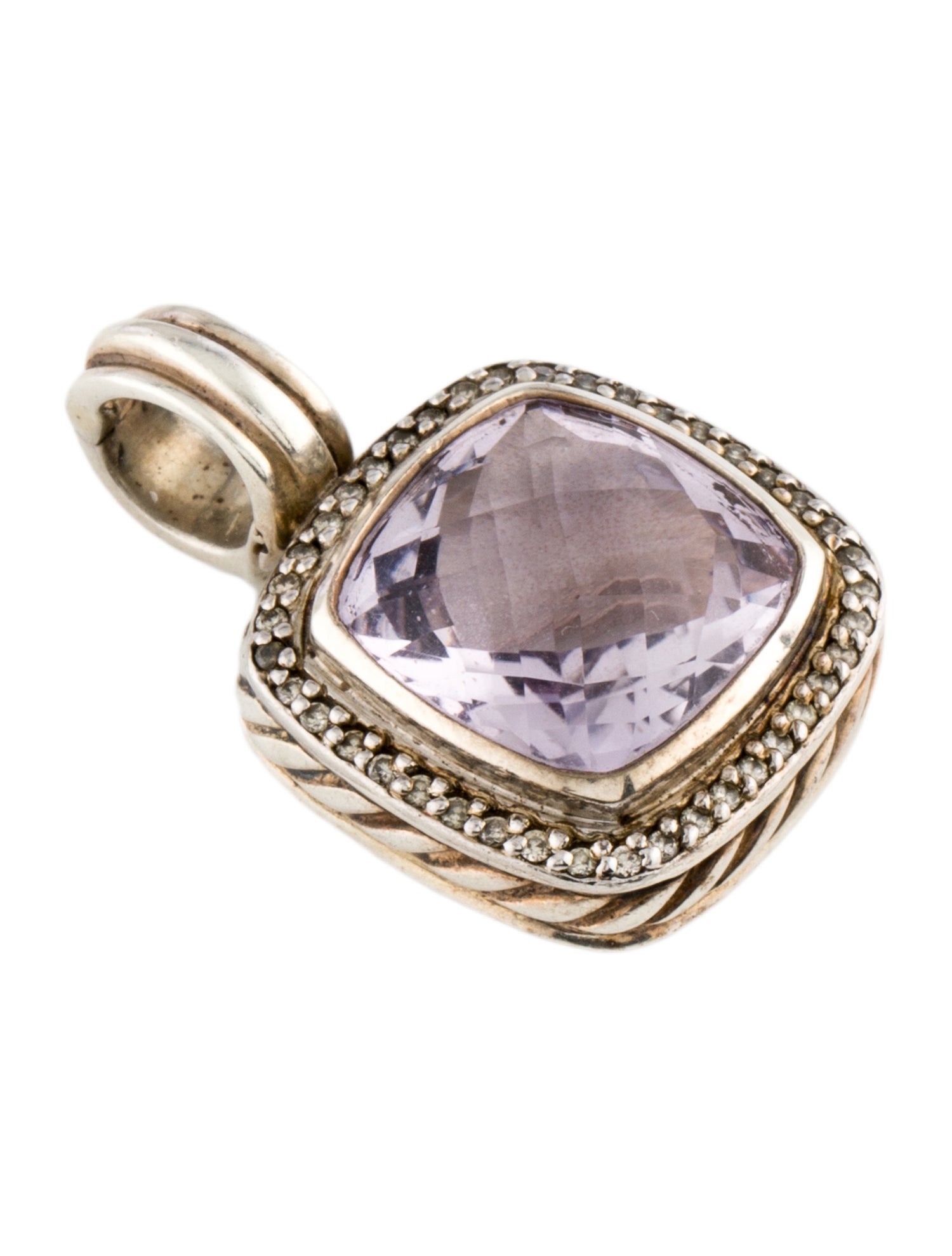 David Yurman Amethyst & Diamond Albion Pendant