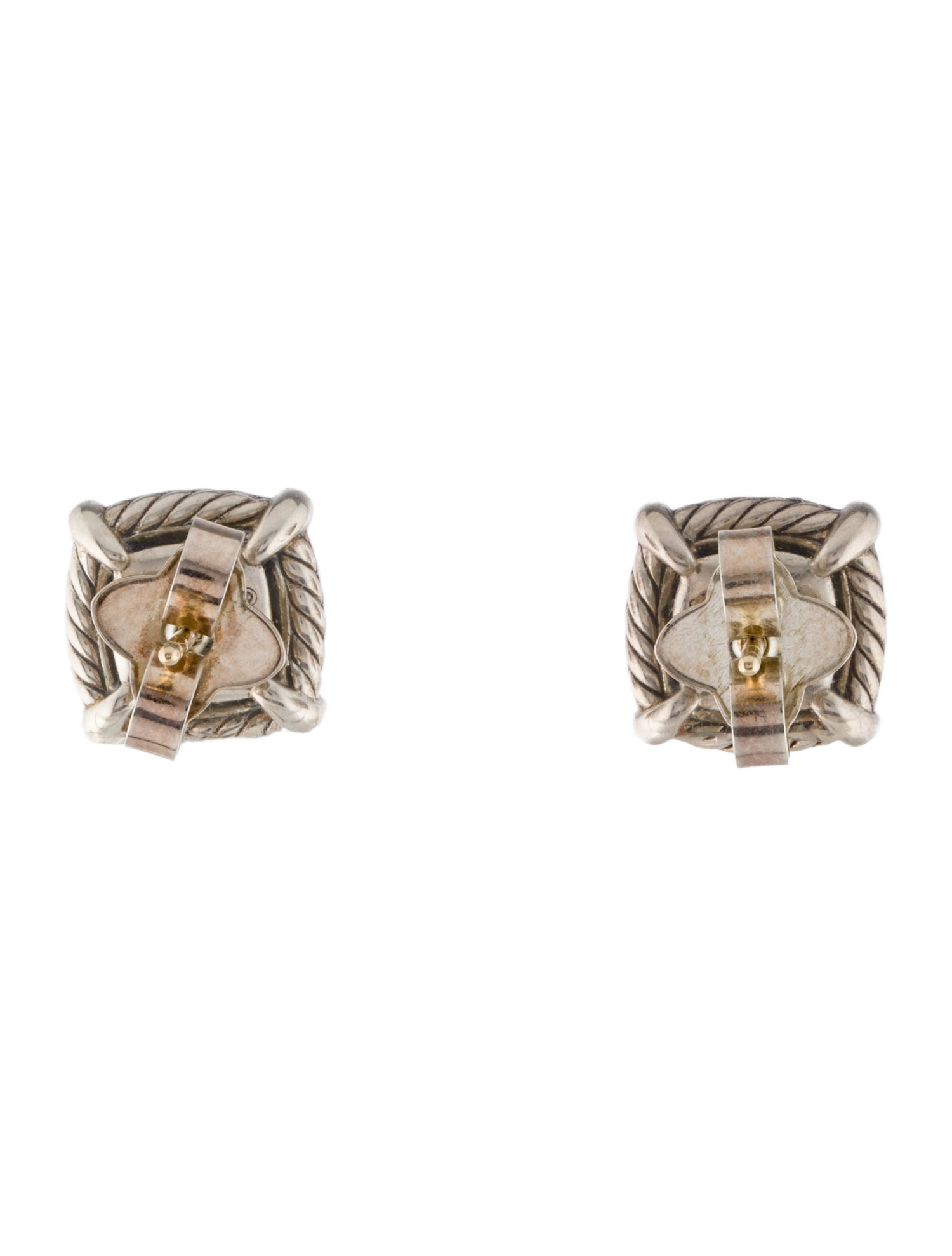 David Yurman Onyx & Diamond Chatelain Studs