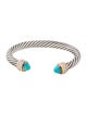 David Yurman Turquoise & Diamond Cable Classic Cuff Bracelet