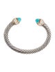 David Yurman Turquoise & Diamond Cable Classic Cuff Bracelet