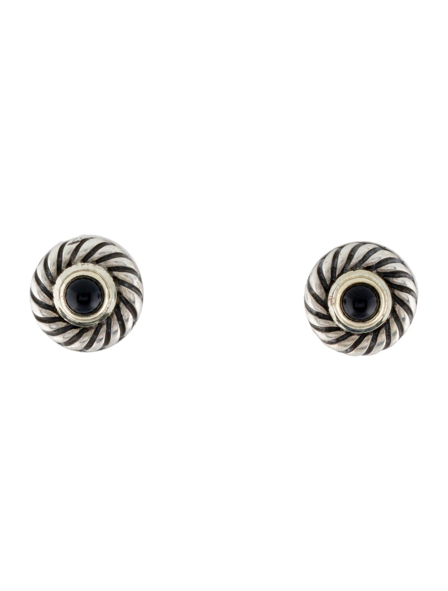 David Yurman Onyx Cookie Stud Earrings