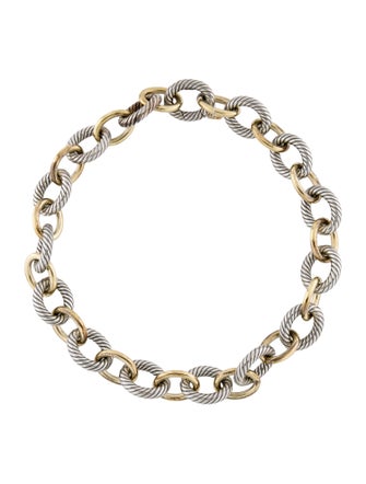 David Yurman Two-Tone Extra Large Oval Link Chain Necklace
