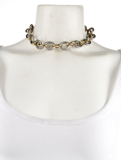 David Yurman Two-Tone Extra Large Oval Link Chain Necklace