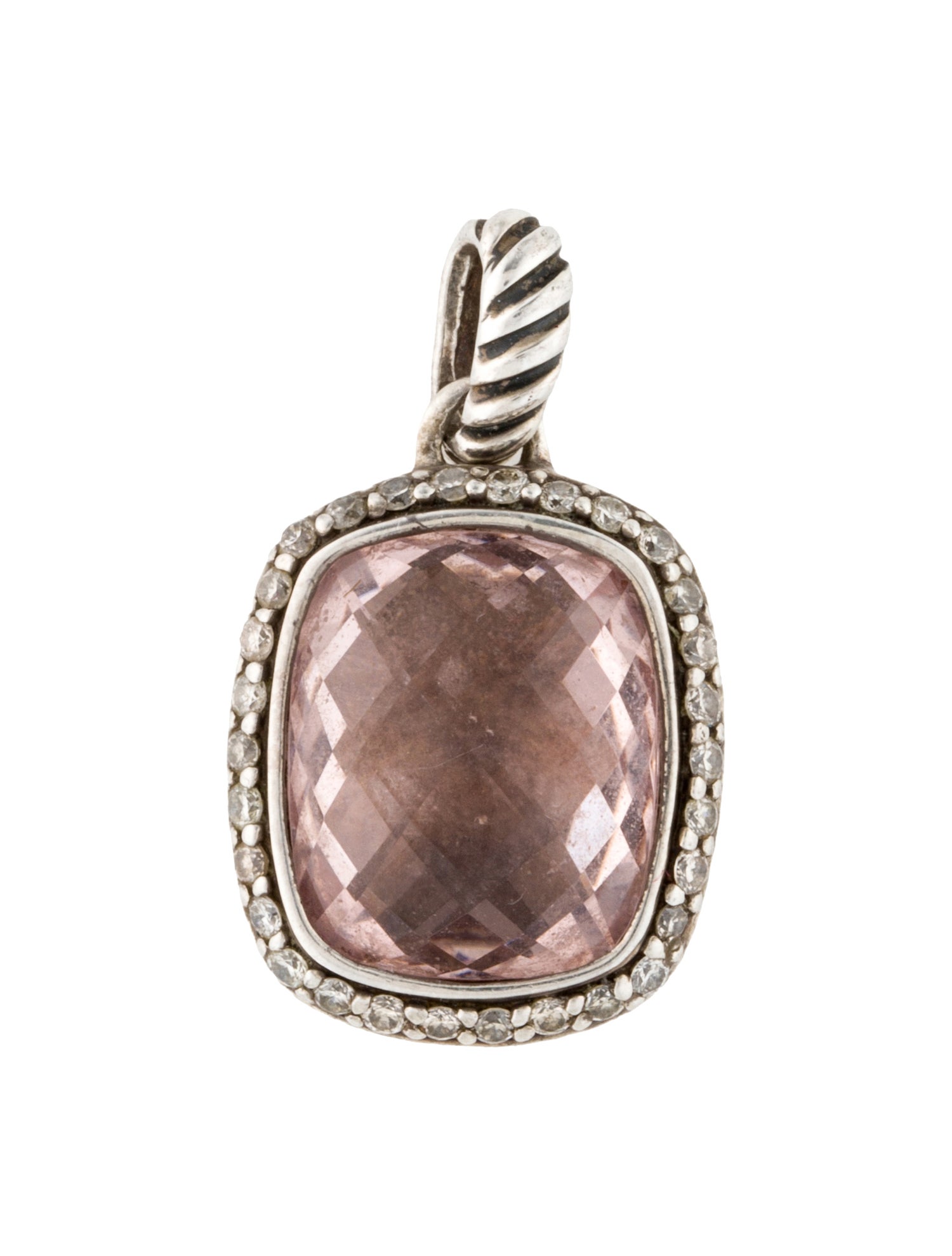 David Yurman Morganite & Diamond Noblesse Pendant