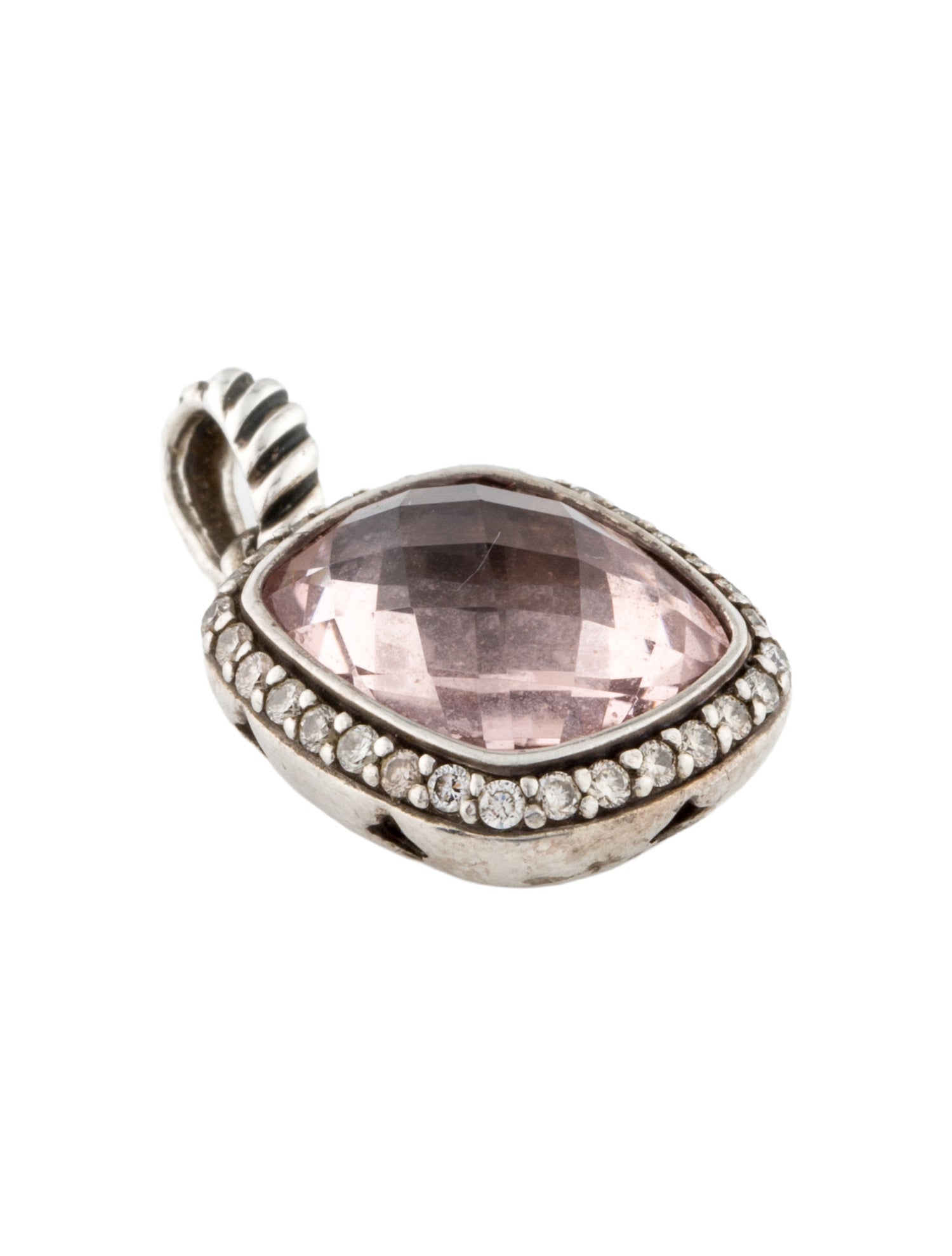 David Yurman Morganite & Diamond Noblesse Pendant